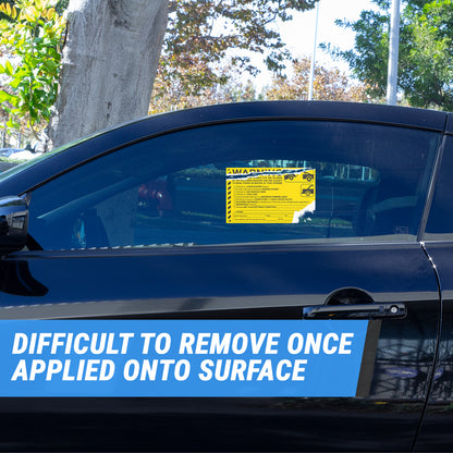 8 x 5in Stickers: Warning You Are Illegally Parked Parking Violation Labels