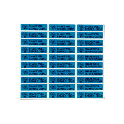 1.7 x 0.4in Stickers: Shake Well Before Using Medical Labels (Blue)