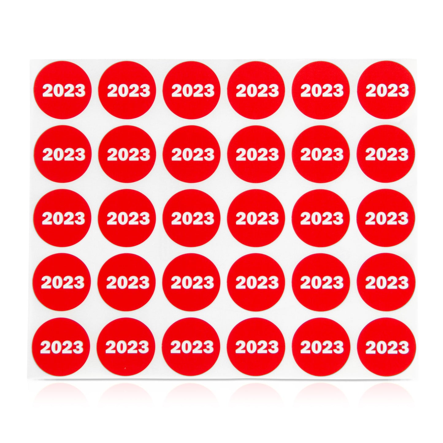 0.75in 2023 Year Label Red (Sheet)