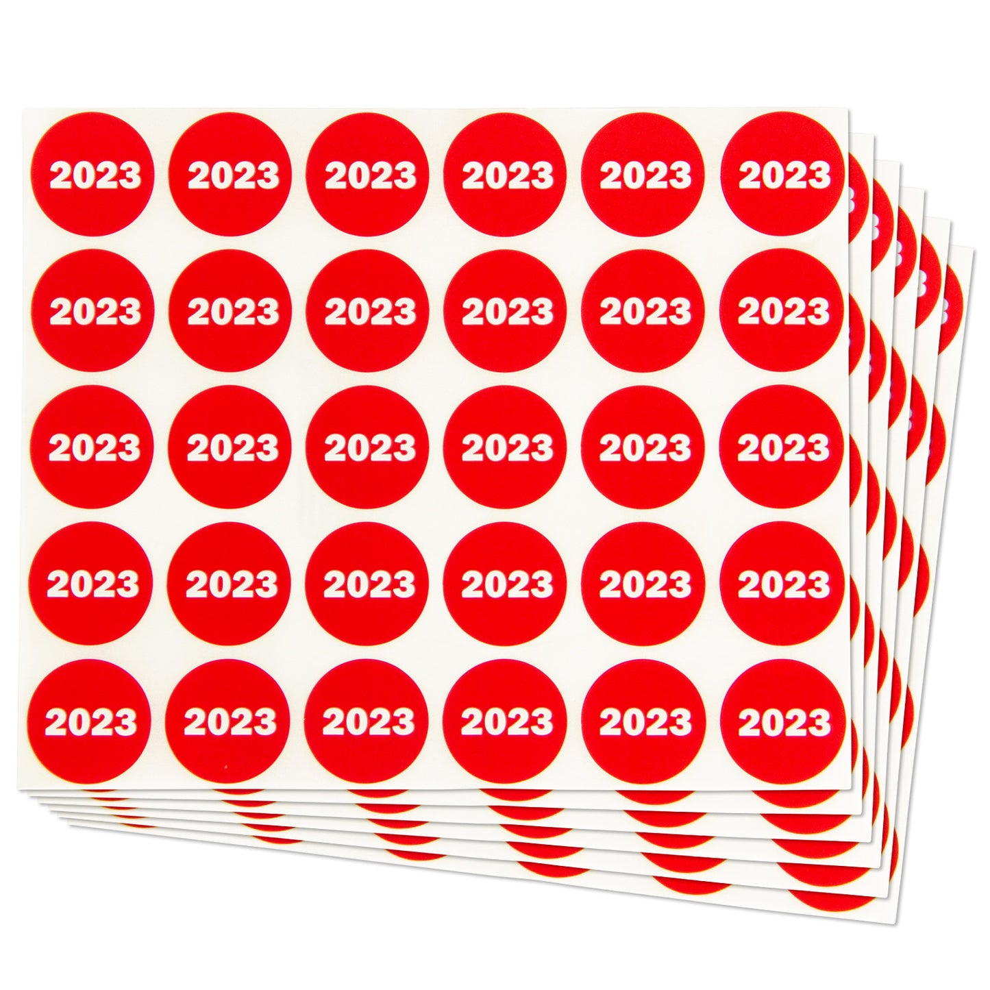 0.75in 2023 Year Label Red (Sheet)