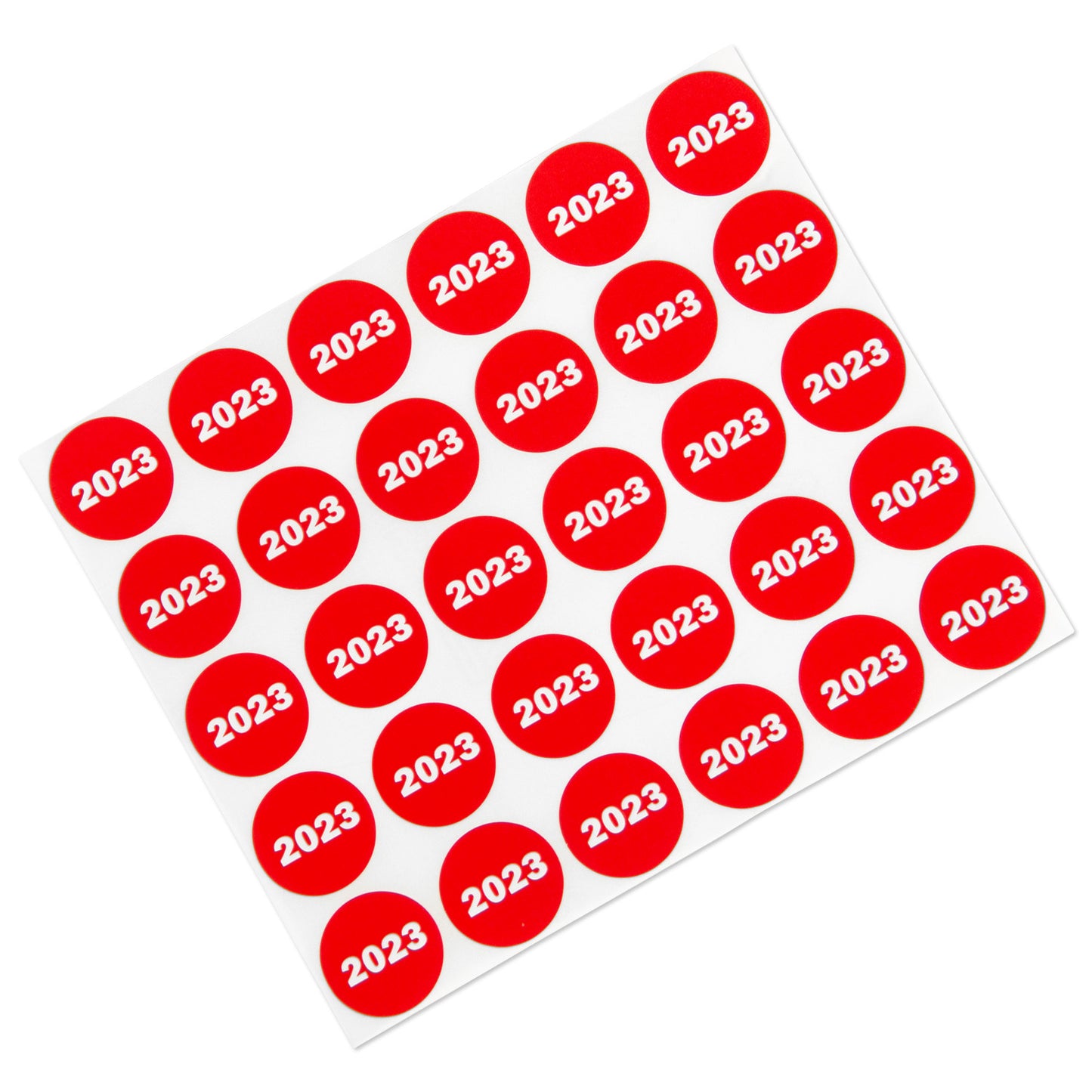 0.75in 2023 Year Label Red (Sheet)