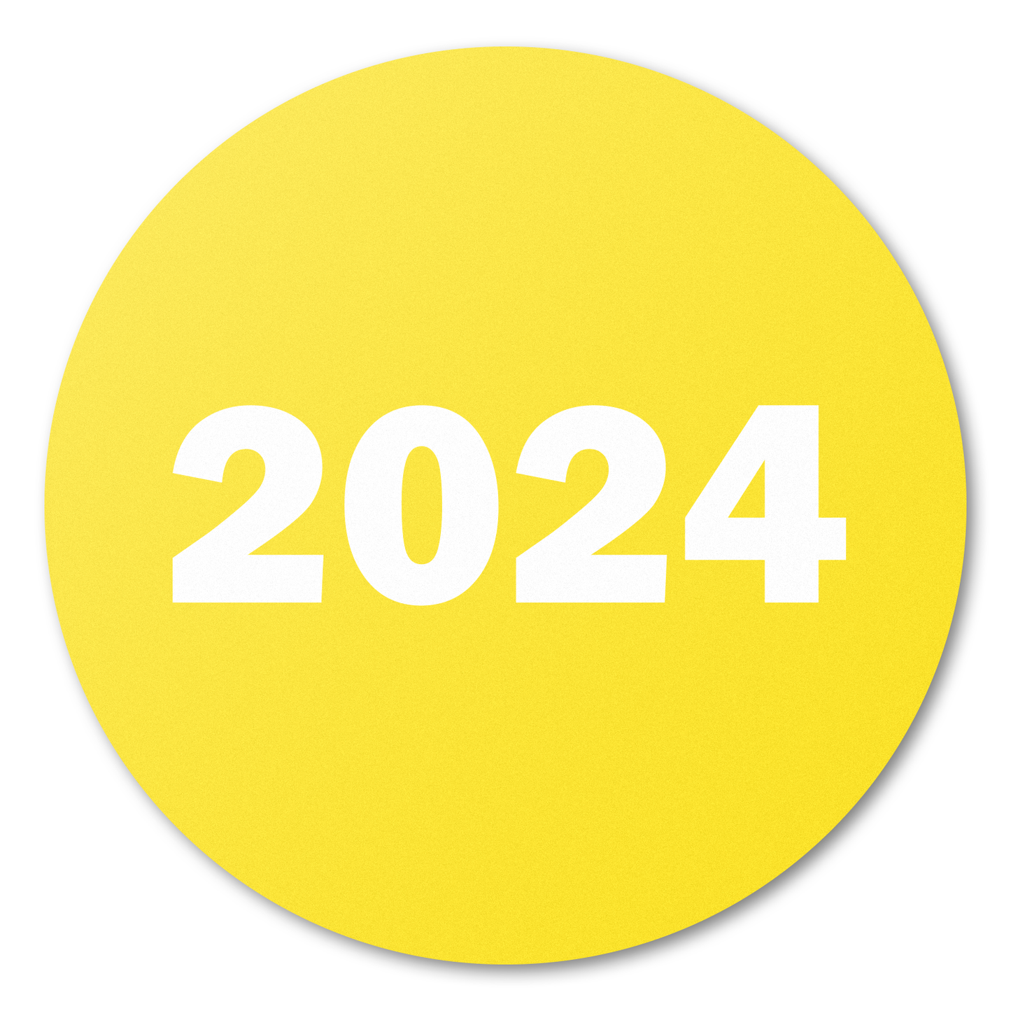 0.75in 2024 Year Label Yellow (Sheet)