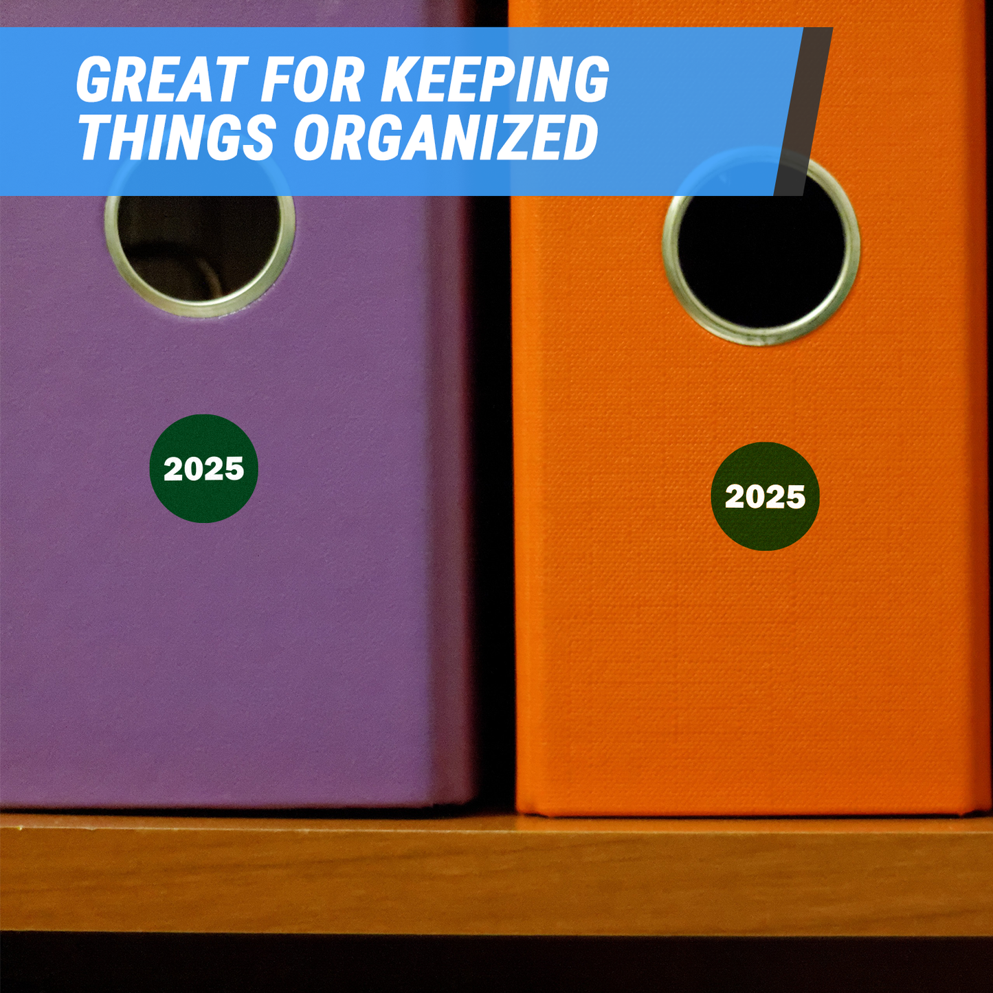 0.75in 2025 Year Label Green (Sheet)