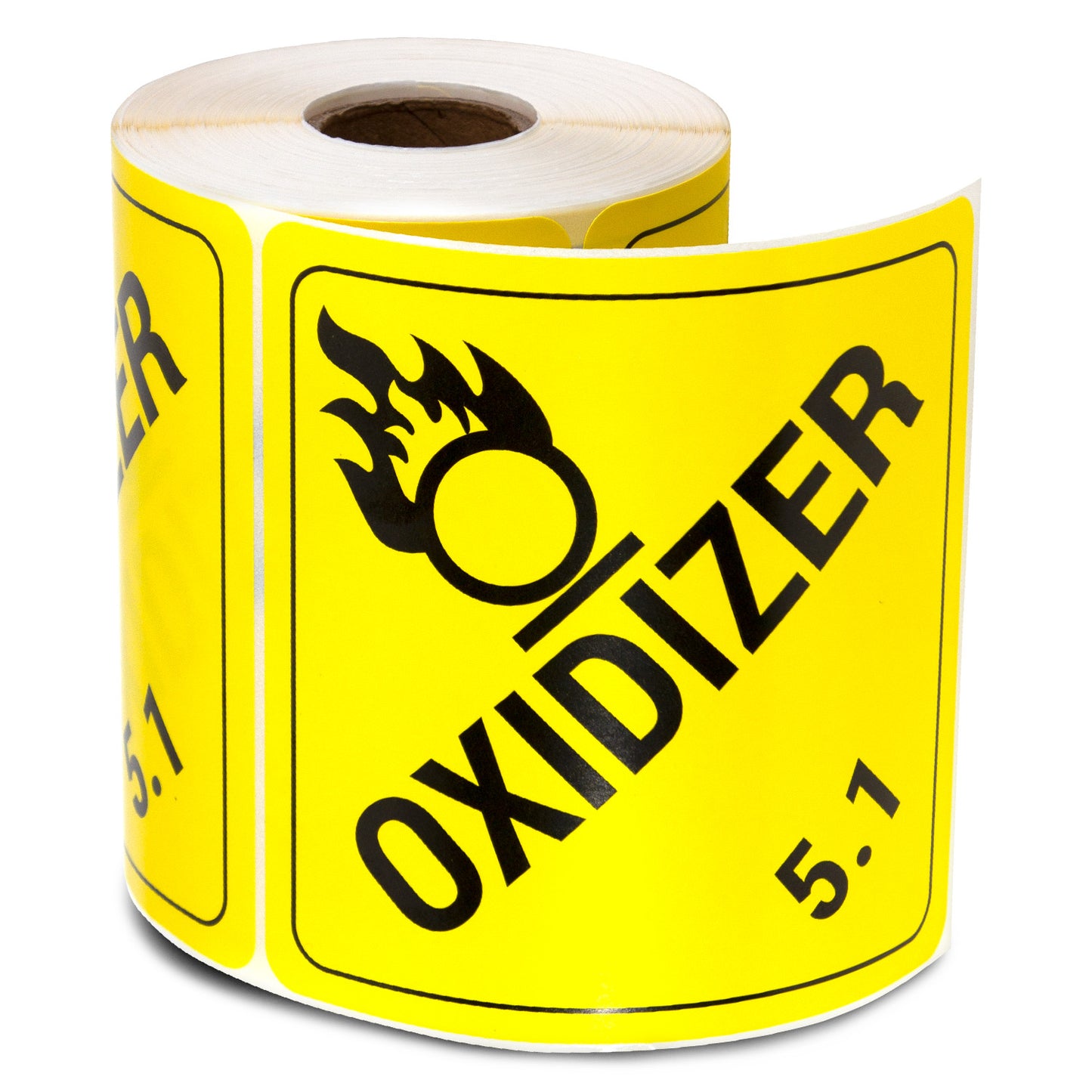 4 x 4in Stickers: Oxidizer Class 5.1 Labels