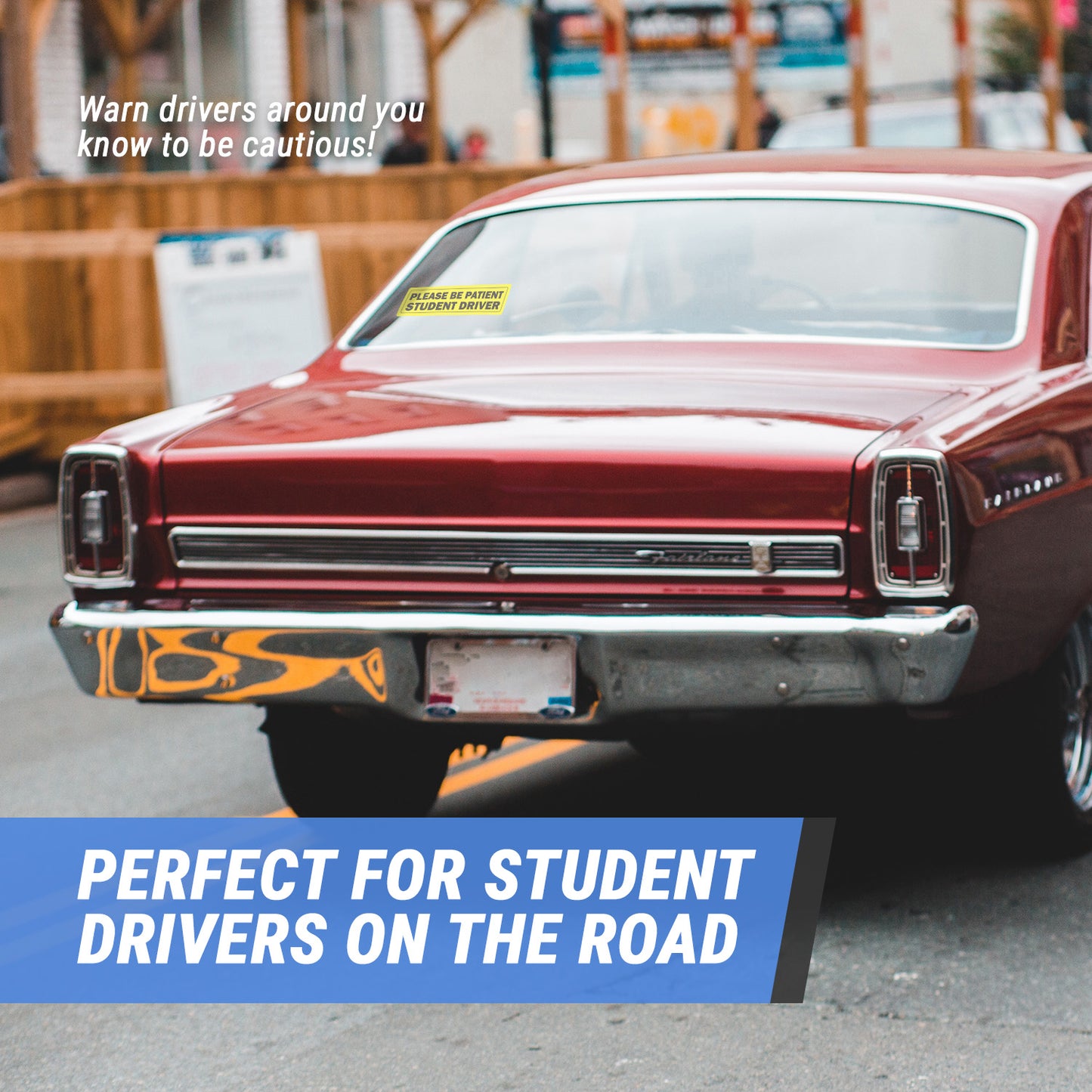 9 x 2.5in Stickers: Please Be Patient Student Driver Labels