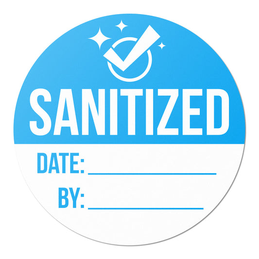 2in Stickers: Sanitized High-Level Disinfected Labels