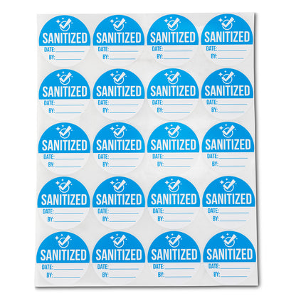 2in Stickers: Sanitized High-Level Disinfected Labels