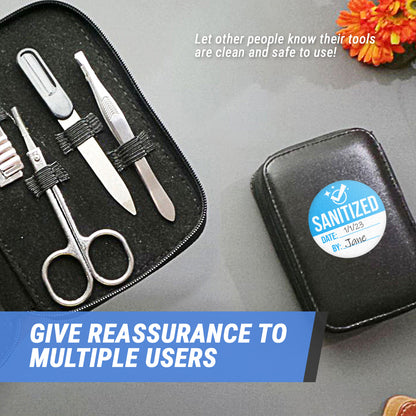 2in Stickers: Sanitized High-Level Disinfected Labels