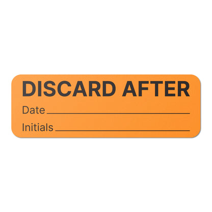 1.5 x 0.5in Stickers: Discard After Date & Initials Labels (300 pcs)