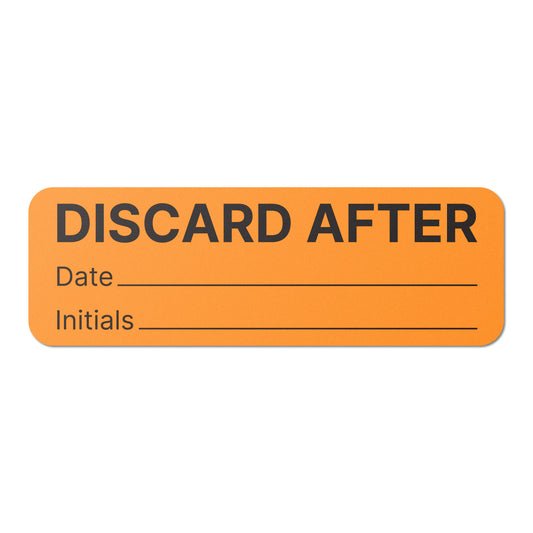 1.5 x 0.5in Stickers: Discard After Medication Instruction Labels