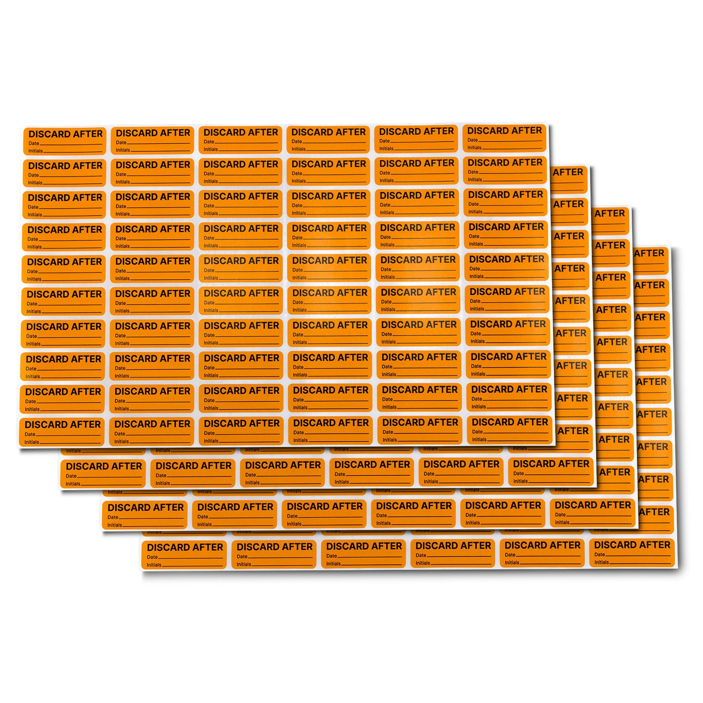 1.5 x 0.5in Stickers: Discard After Date & Initials Labels (300 pcs)