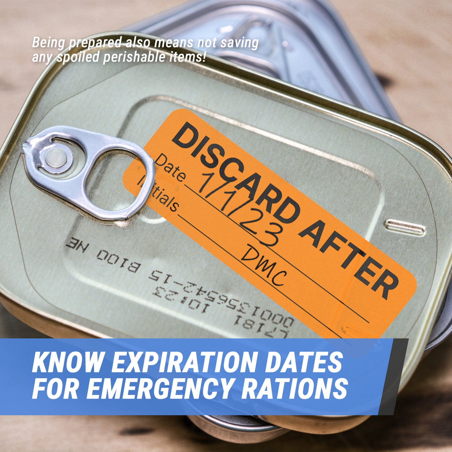 1.5 x 0.5in Stickers: Discard After Date & Initials Labels (300 pcs)