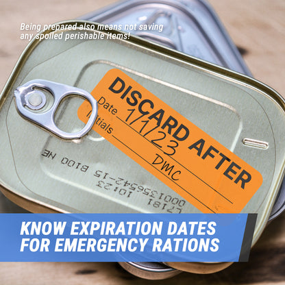 1.5 x 0.5in Stickers: Discard After Date & Initials Labels (300 pcs)