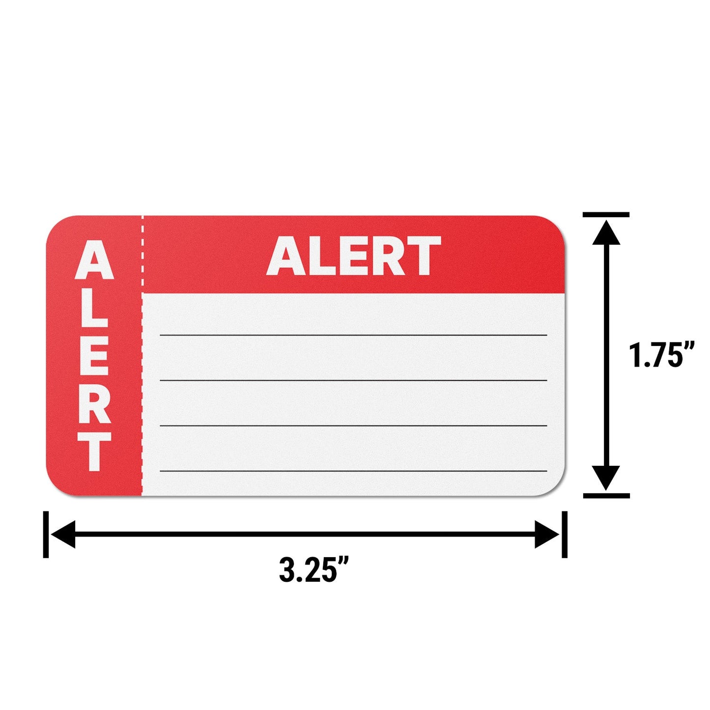 3.5 x 1.75in Stickers: Medical Alert Patient File Folder Labels