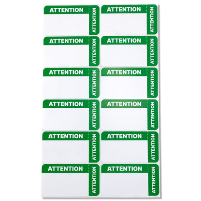 3.5 x 1.75in Stickers: Medical Alert File Folder Labels (Green & White)