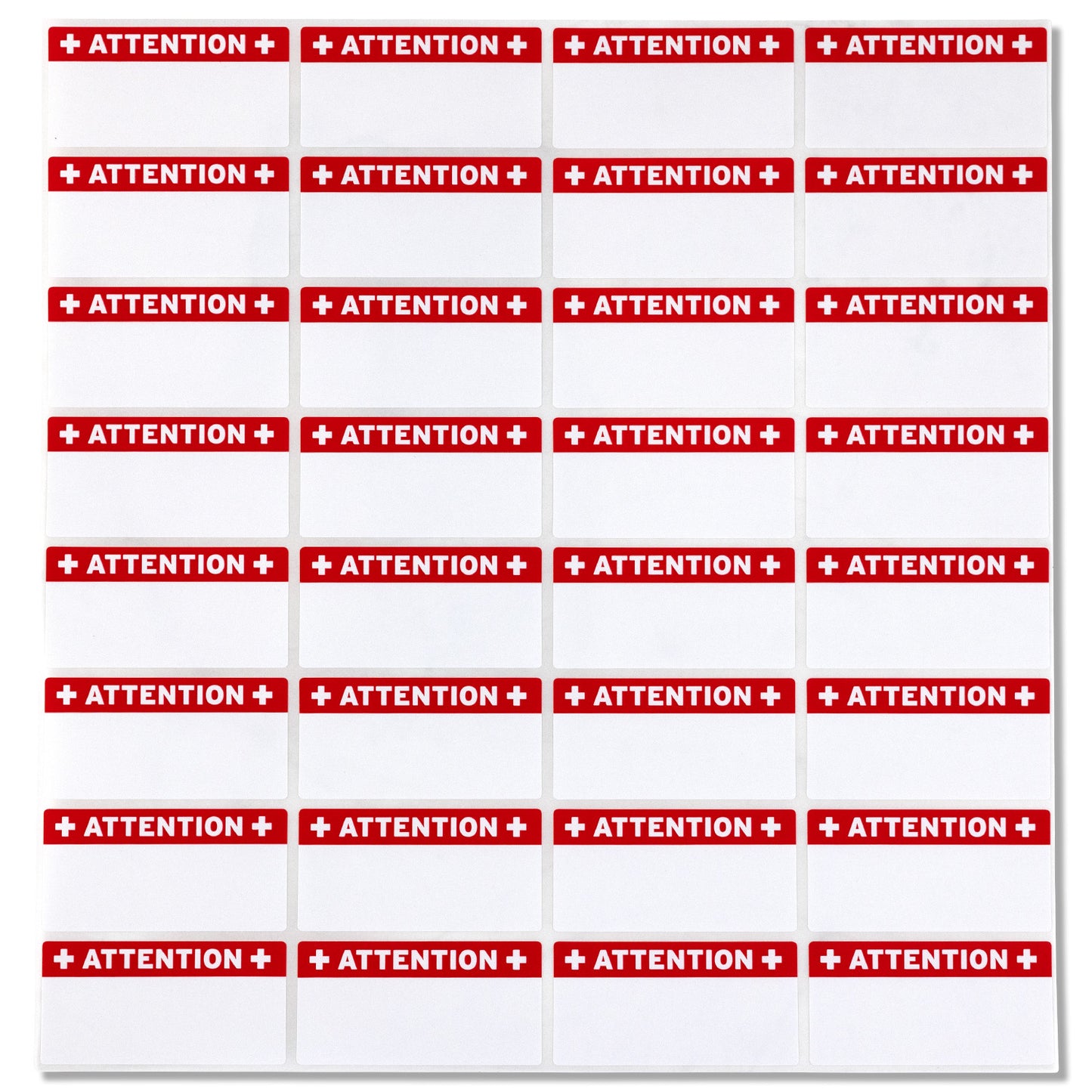2 x 1in Stickers: Red & White Attention File Folder Labels