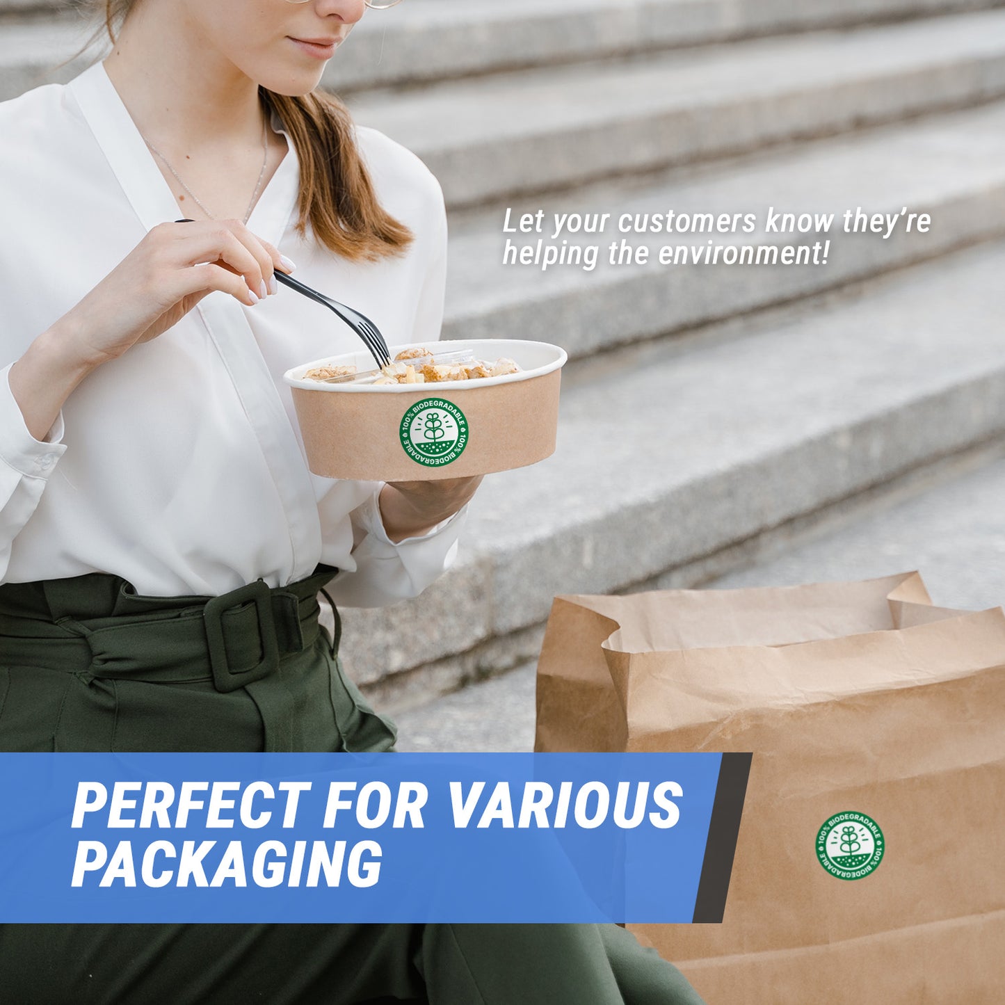 2in Stickers: 100% Biodegradable Food, Medical, and Retail Labels