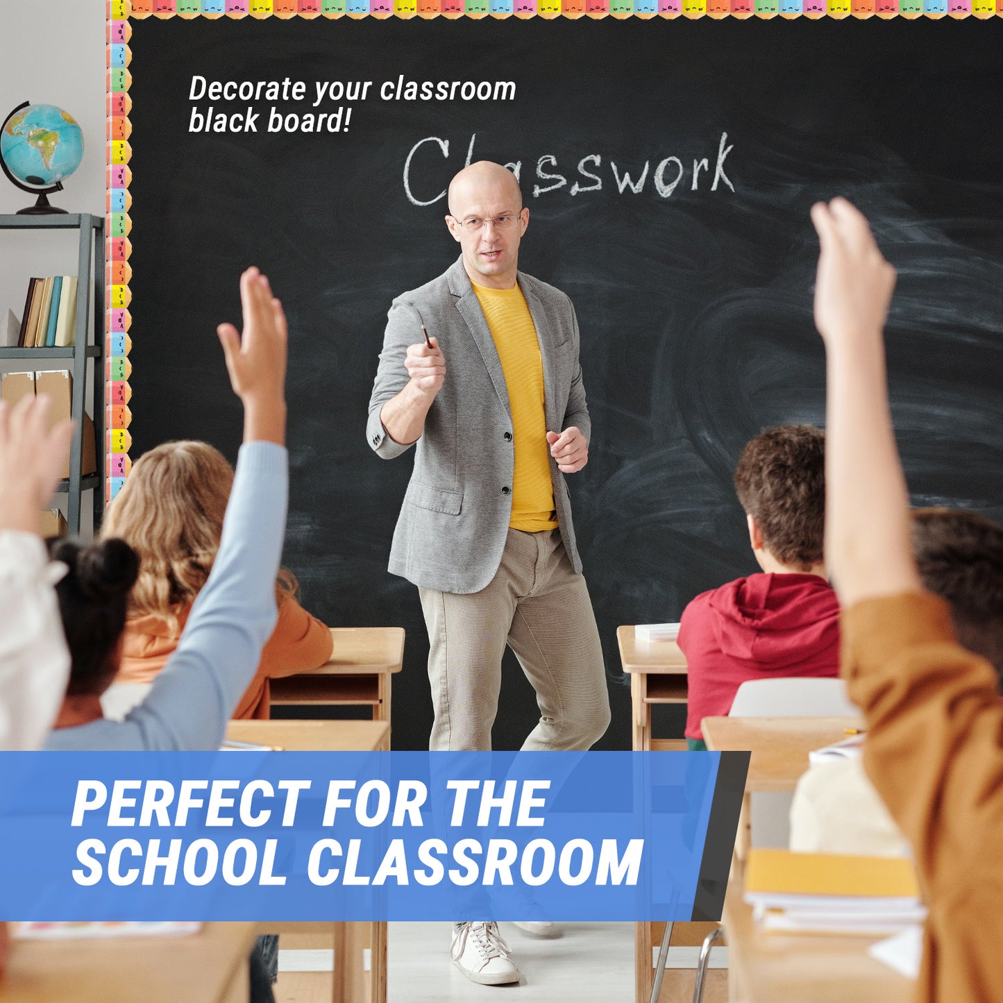 2.25 x 130ft Stickers: Classroom Bulletin Border Labels for Teachers