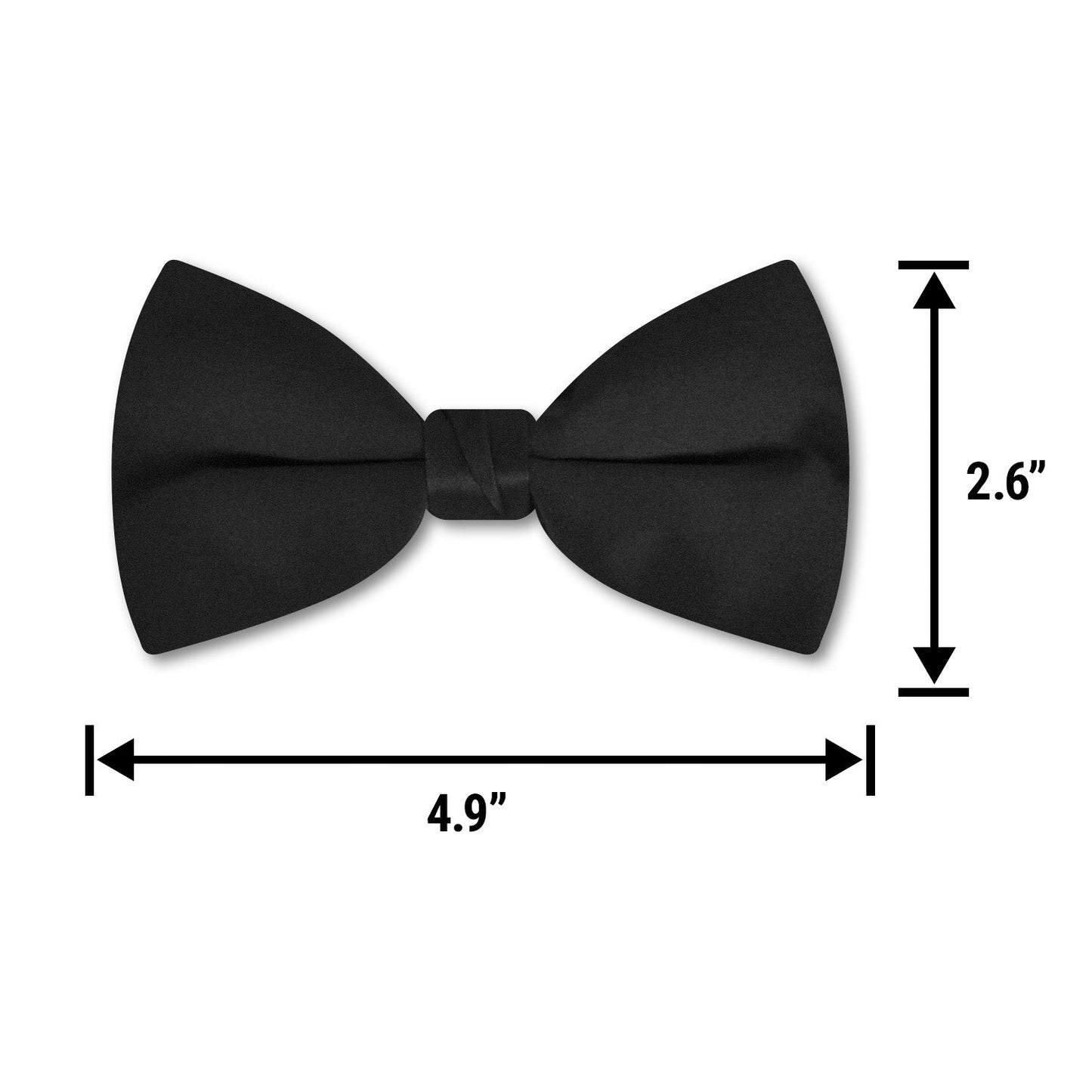 4.9 x 2.6in Stickers: Black Bow-Tie Labels for Office and Retail Use