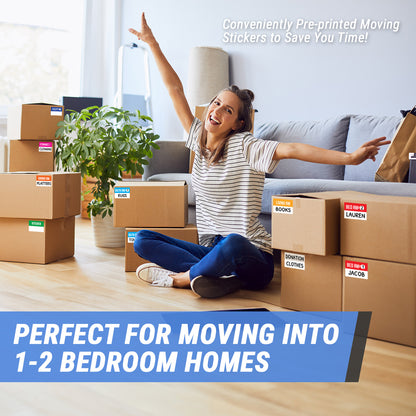 3 x 2in Moving Labels for 1 or 2 Bedroom Homes (Sheet)
