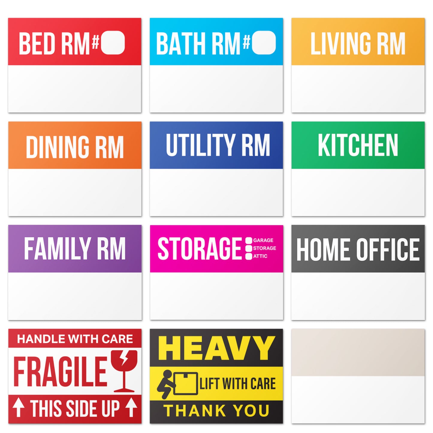 3 x 2in Moving Labels for 2 to 3 Bedroom Homes (Sheet)
