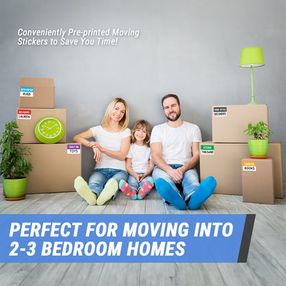3 x 2in Moving Labels for 2 to 3 Bedroom Homes (Sheet)