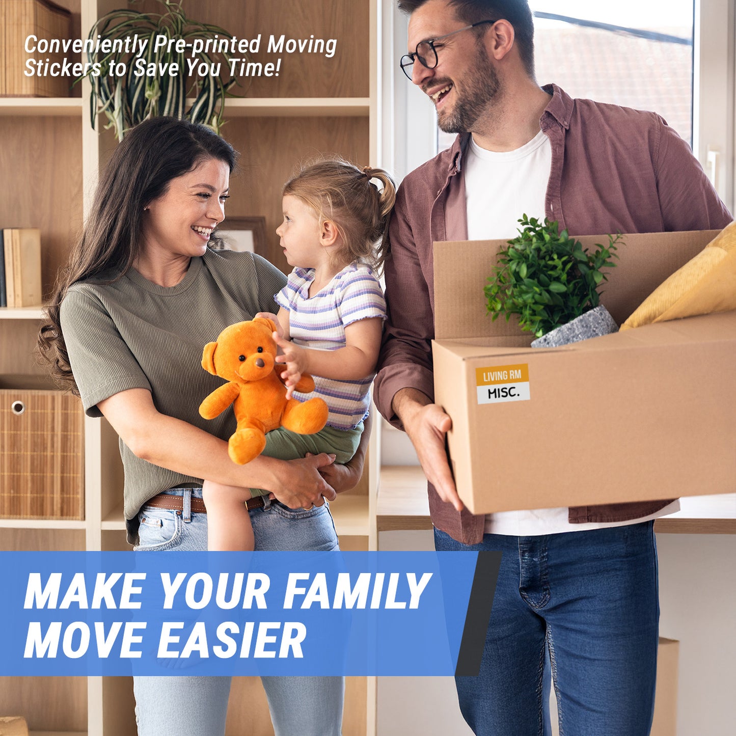 3 x 2in Moving Labels for 2 to 3 Bedroom Homes (Sheet)