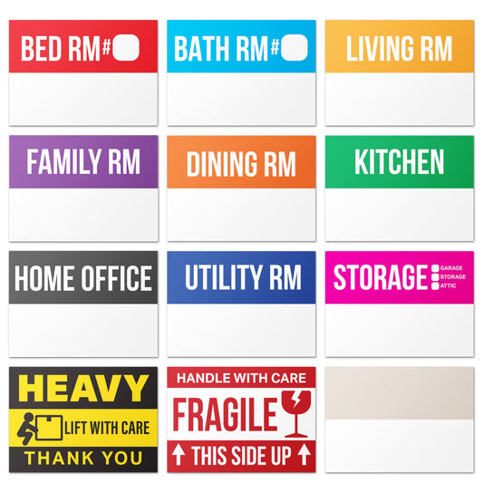 3 x 2in Moving Labels for 3 to 5 Bedroom Homes (Sheet)