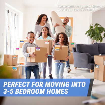 3 x 2in Moving Labels for 3 to 5 Bedroom Homes (Sheet)