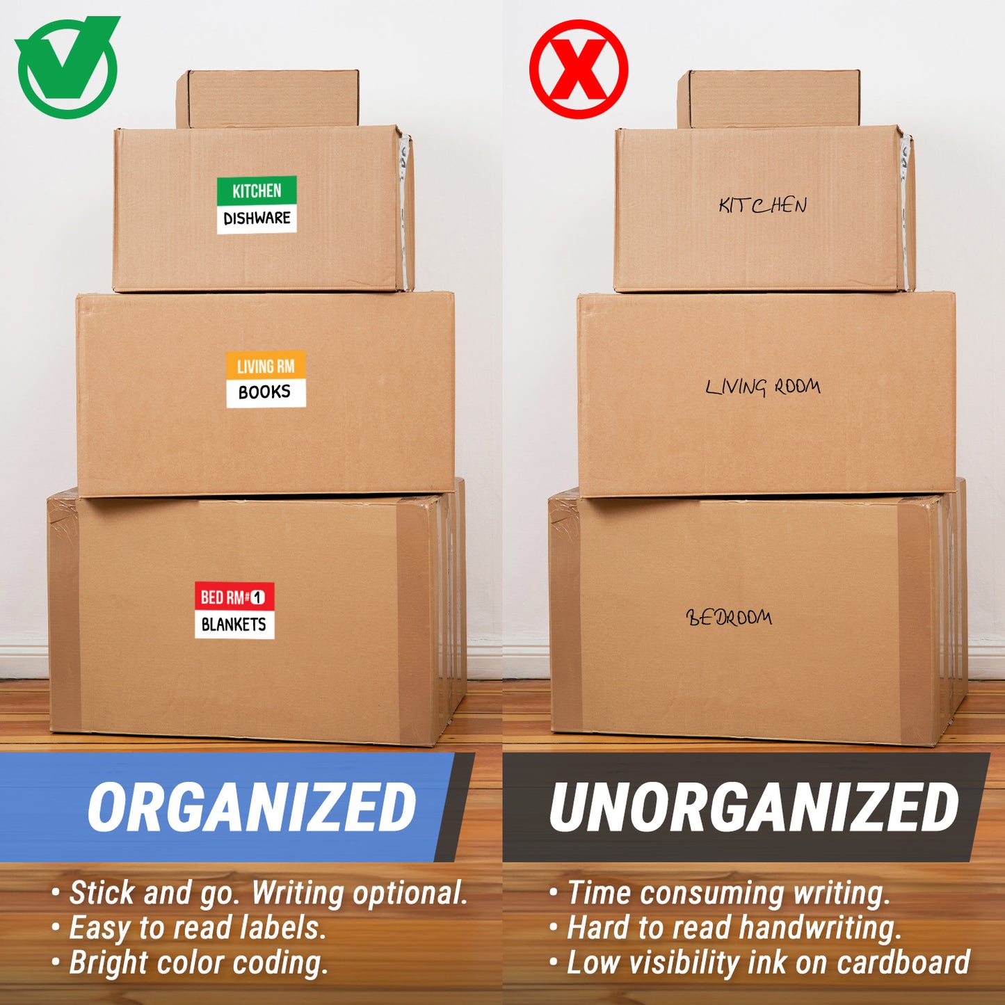 3 x 2in Moving Labels for 3 to 5 Bedroom Homes (Sheet)