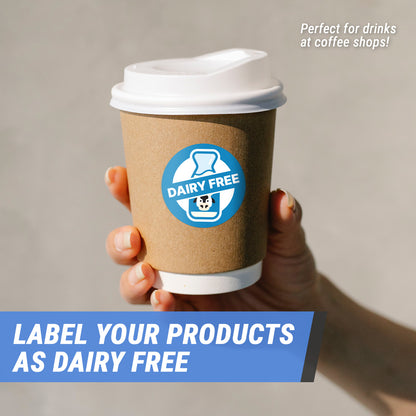 1.5 inch Dairy Free Food Labels (300 Count)