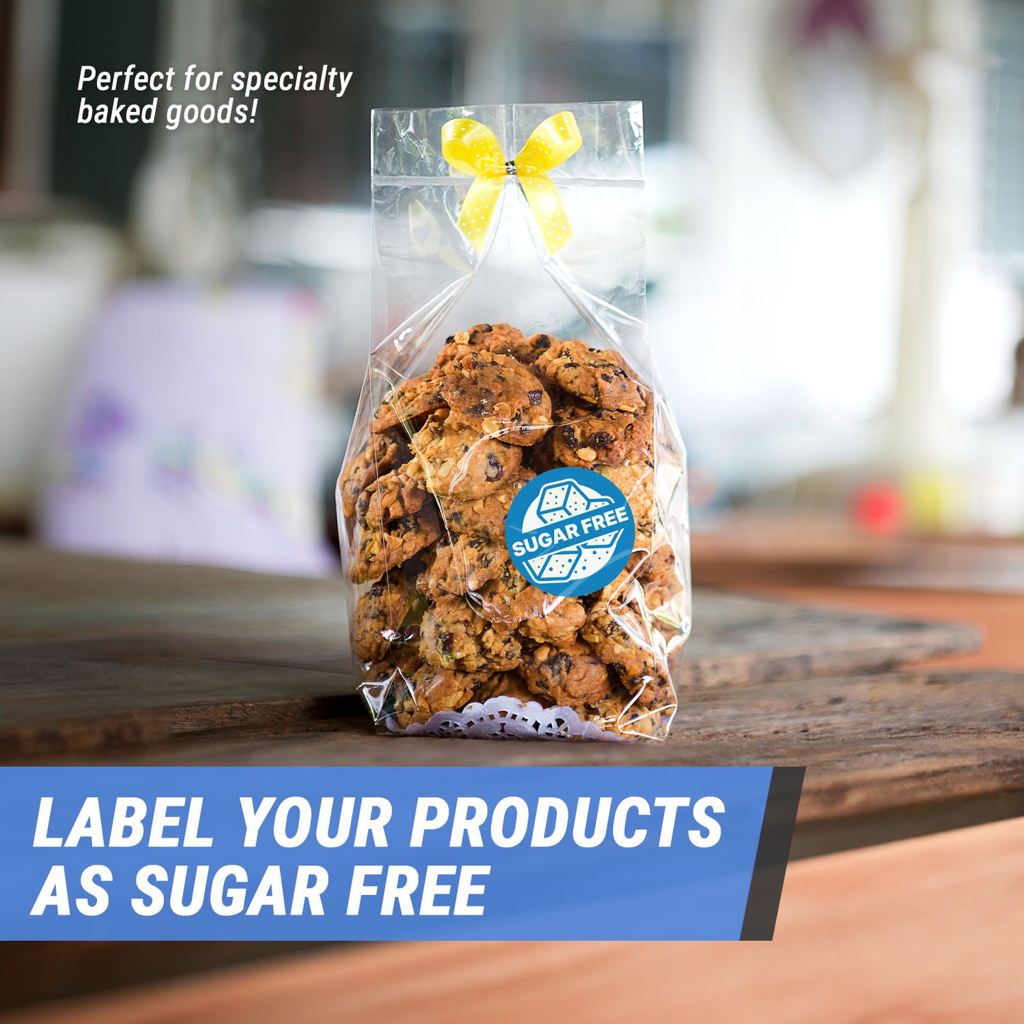1.5 inch Sugar Free Food Labels (300 Count)
