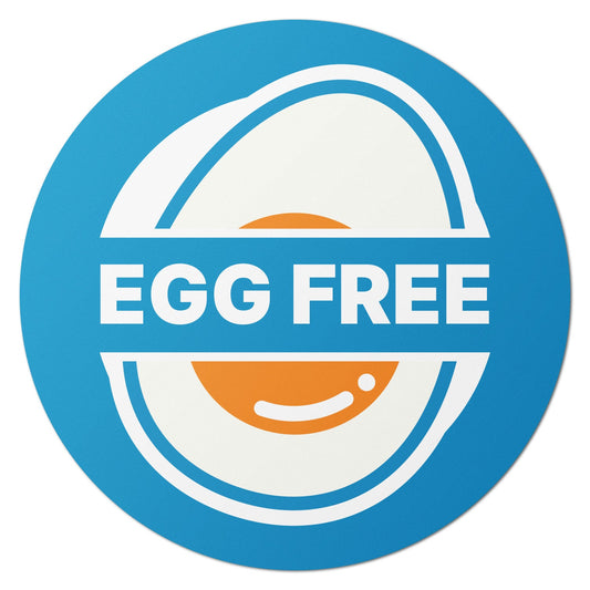 1.5in Stickers: Egg-Free Food Labels