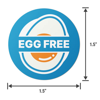 1.5 inch Egg-Free Food Labels (300 Count)