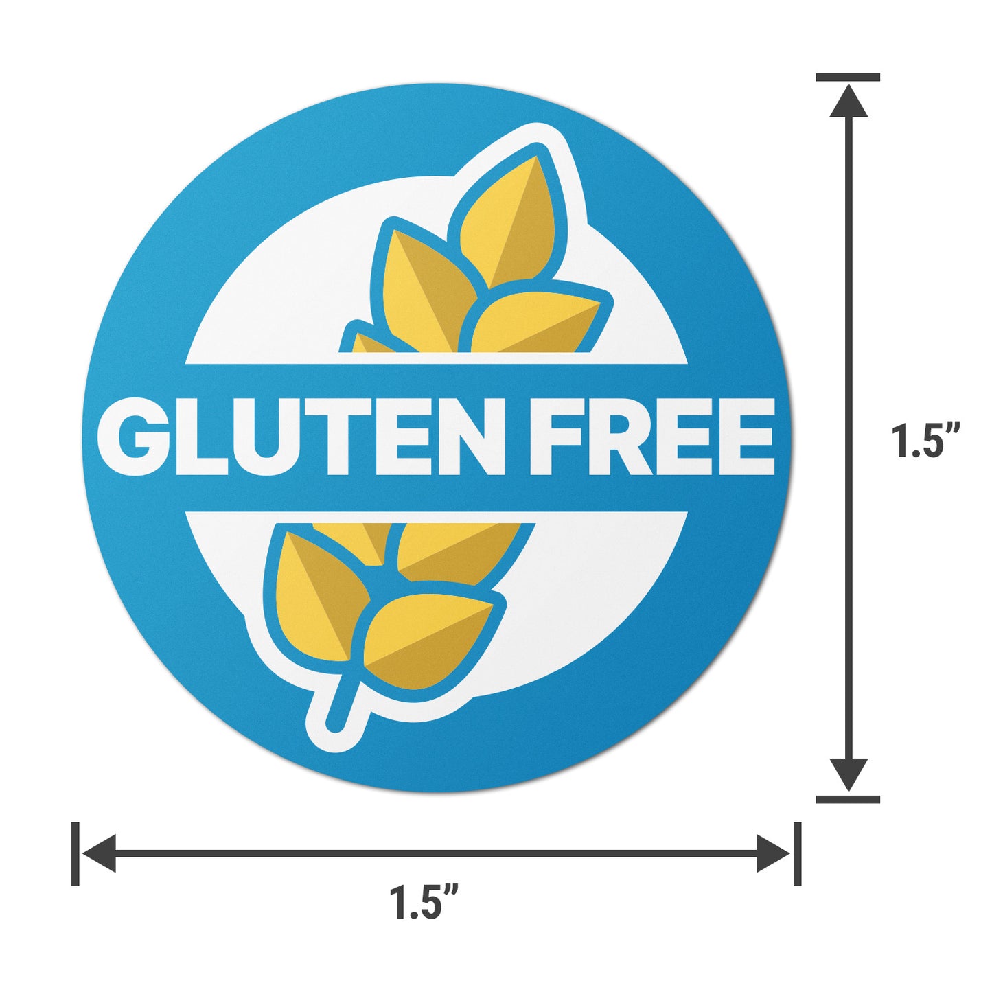 1.5 inch Gluten-Free Food Labels (300 Count)