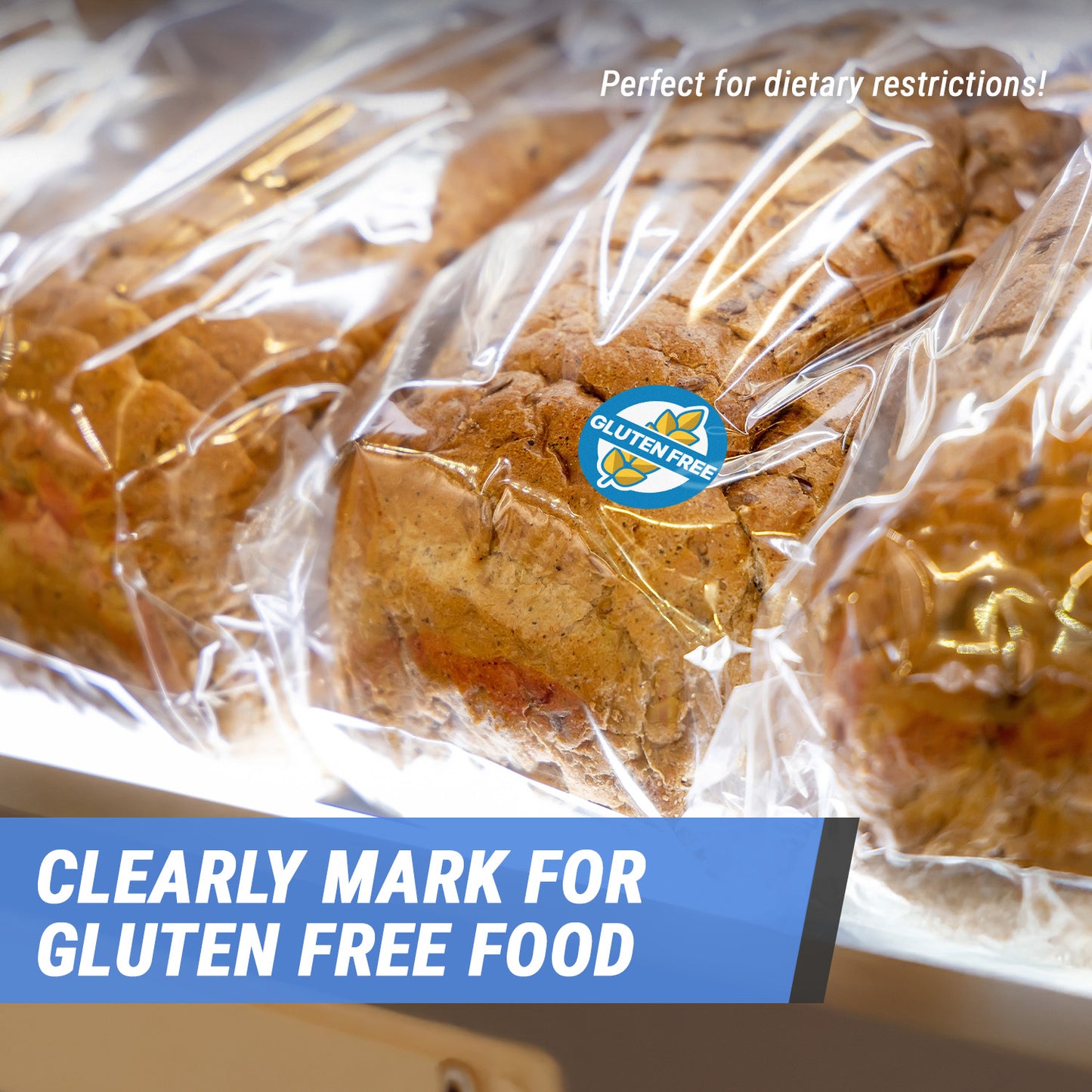 1.5 inch Gluten-Free Food Labels (300 Count)