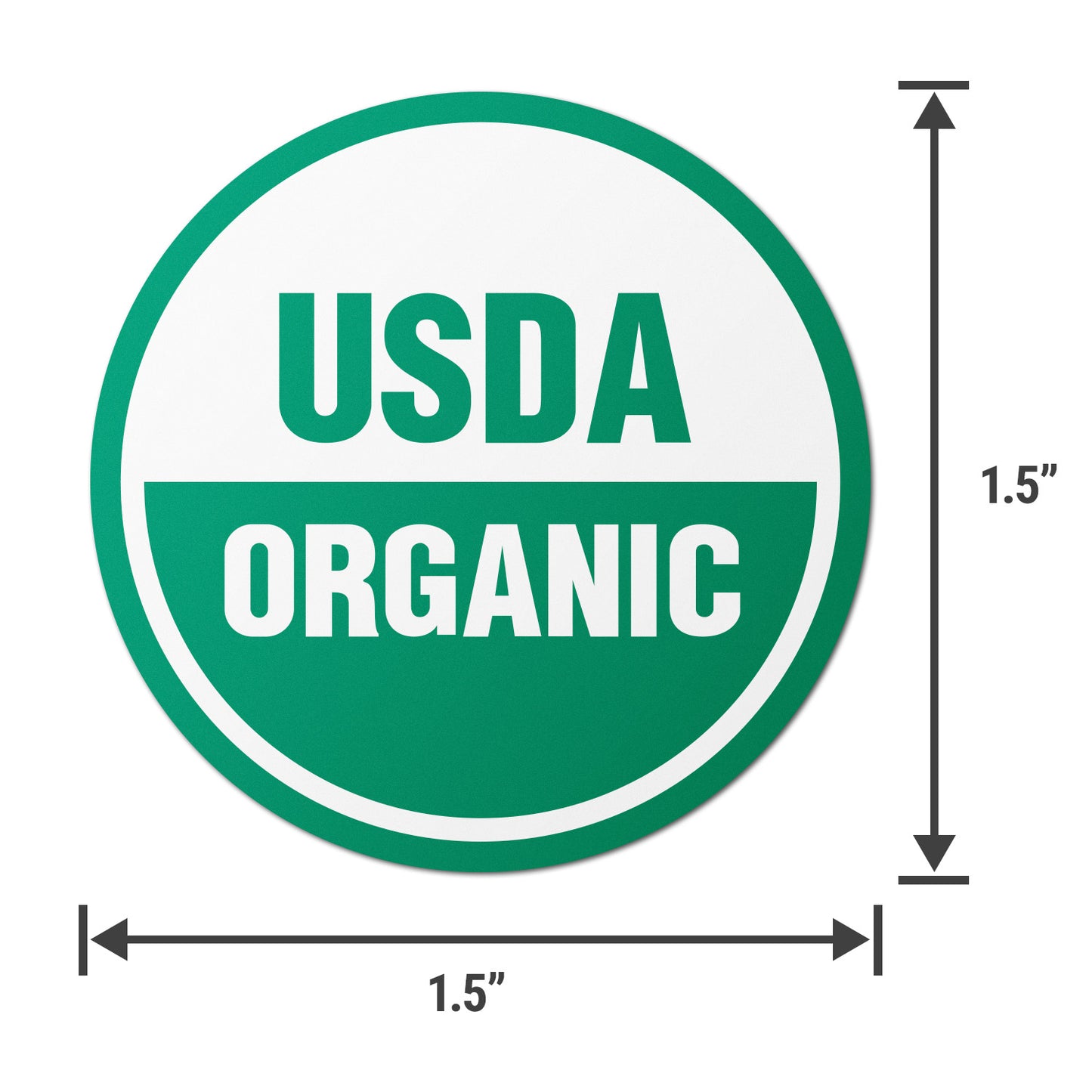 1.5 inch USDA Organic Food Labels (300 Count)