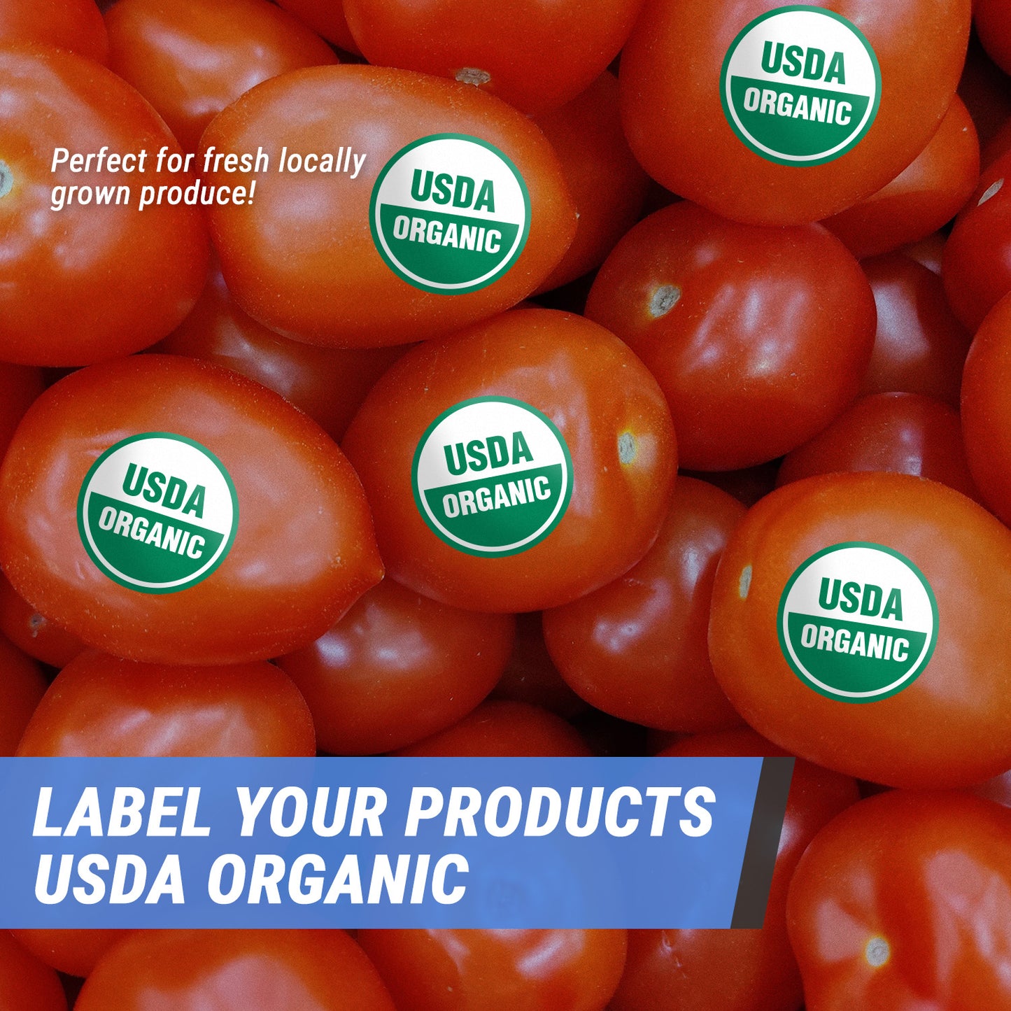 1.5 inch USDA Organic Food Labels (300 Count)