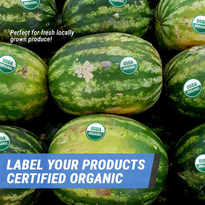 1.5 inch USDA Organic Food Labels (300 Count)