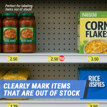1.5in Stickers: Out of Stock Retail Labels