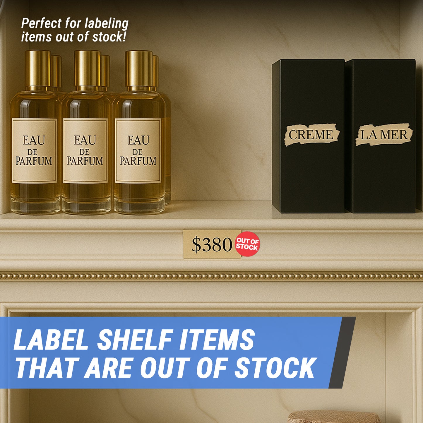 1.5in Stickers: Out of Stock Retail Labels
