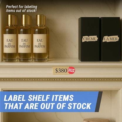1.5in Stickers: Out of Stock Retail Labels