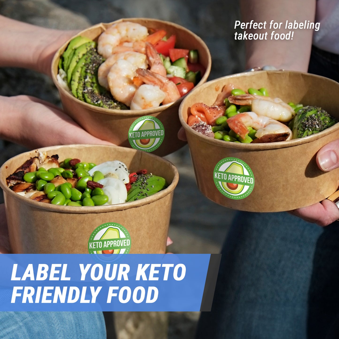 1.5 inch Keto Approved Food Labels (300 Count)