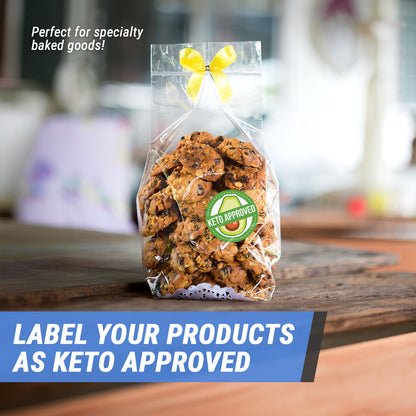 1.5 inch Keto Approved Food Labels (300 Count)