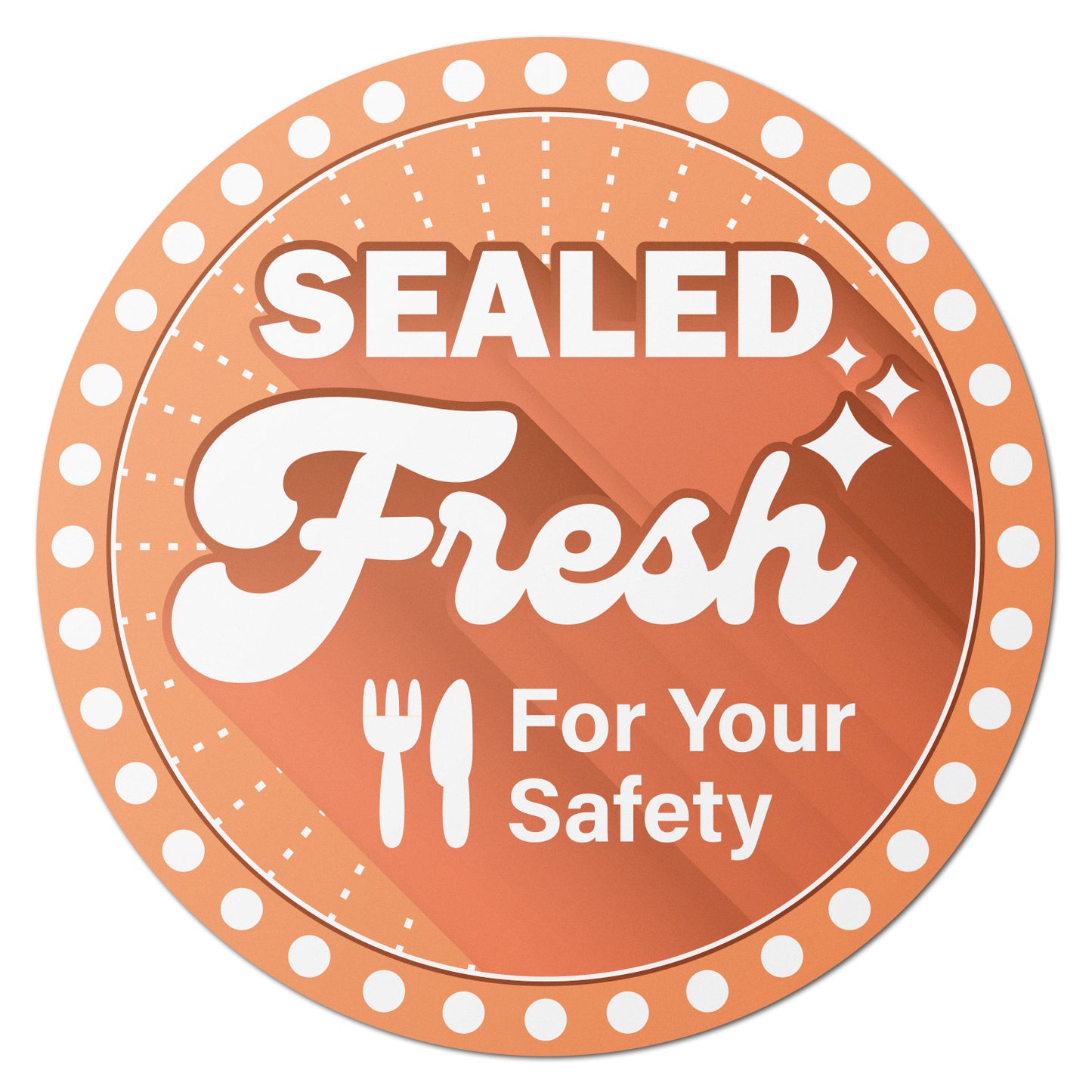1.5 inch Sealed Fresh Food Labels (300 Count)