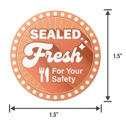 1.5 inch Sealed Fresh Food Labels (300 Count)