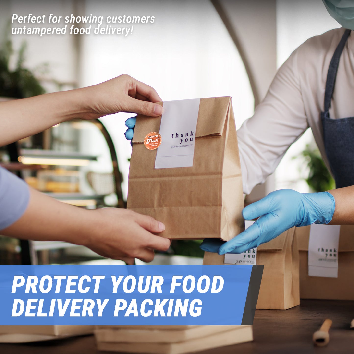 1.5 inch Sealed Fresh Food Labels (300 Count)