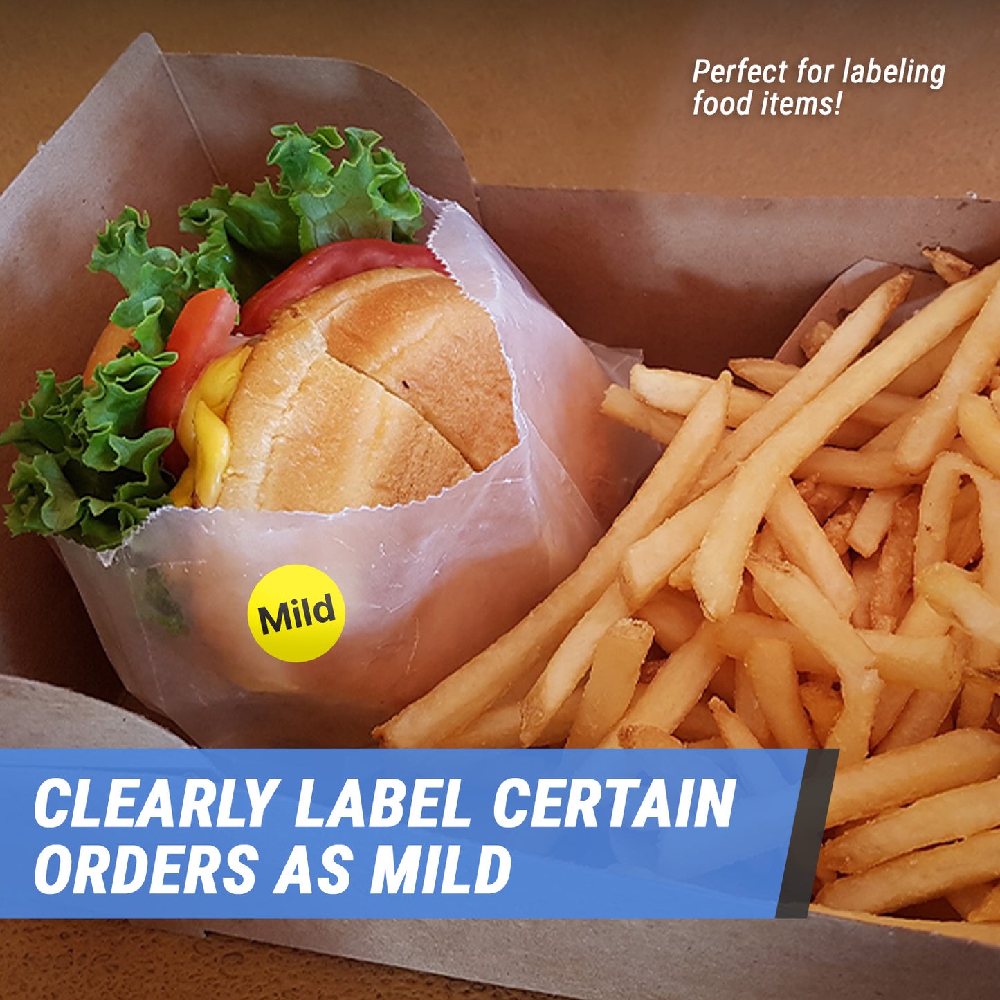1.5 inch Mild Food Labels (300 Count)