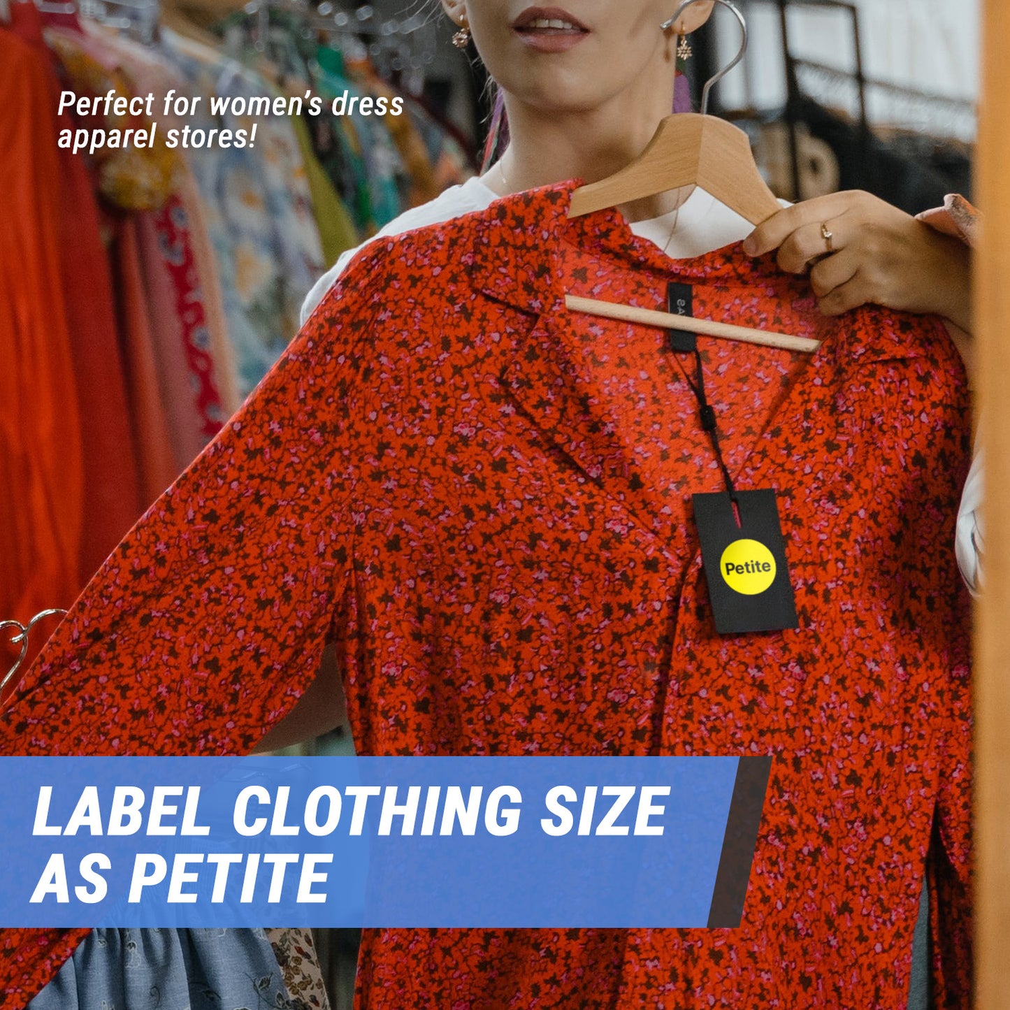 1.5in Stickers: Petite Shoe & Clothing Size Labels