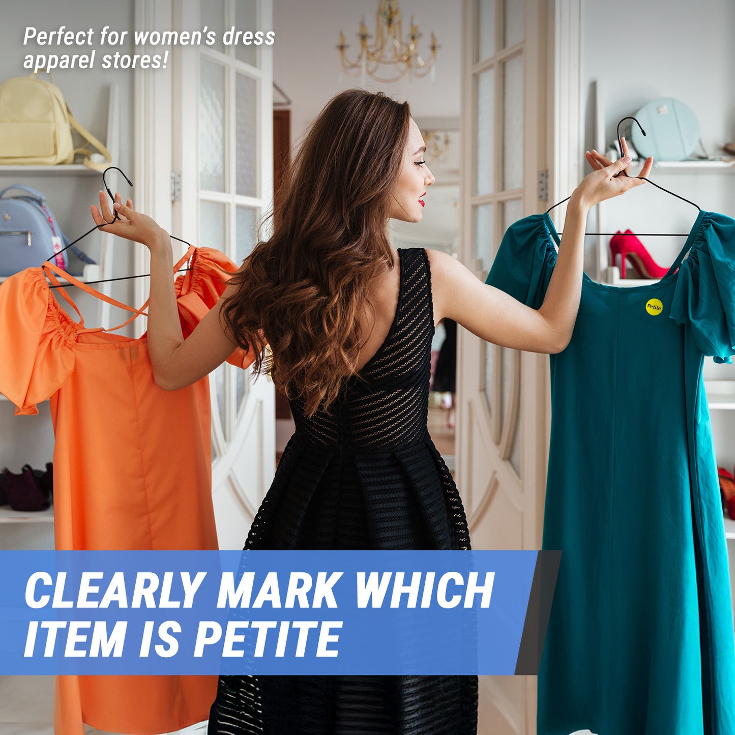 1.5in Stickers: Petite Shoe & Clothing Size Labels